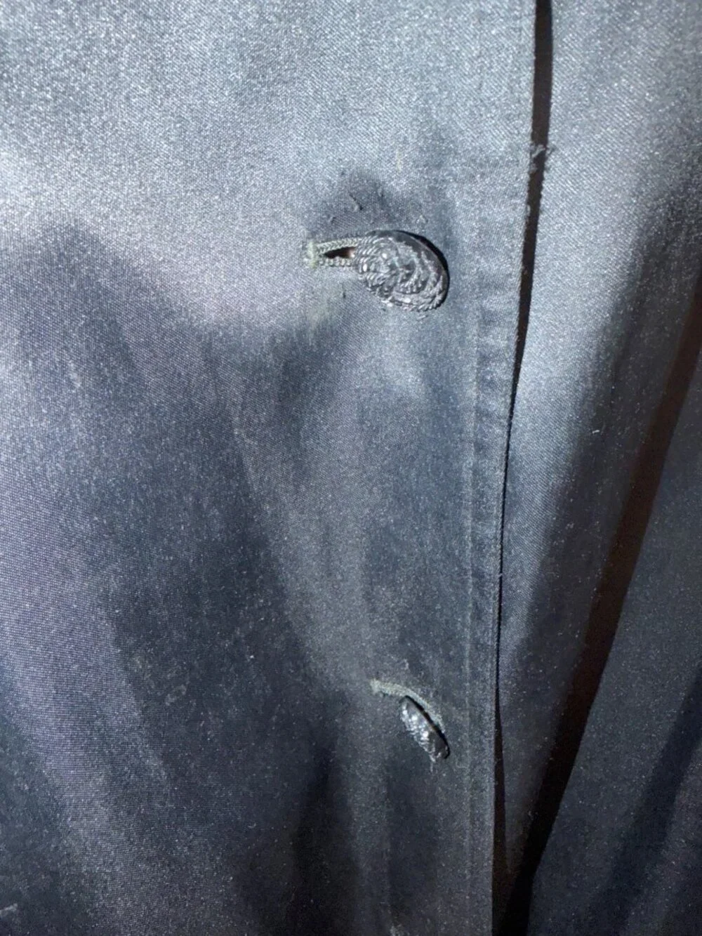 Count Romi All Weather Traveler Evening Coat Size 2 Black Button Front Vintage - Picture 5 of 13